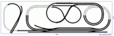 Roco H0 ohne Bettung Gleisplan 480 X 140 cm